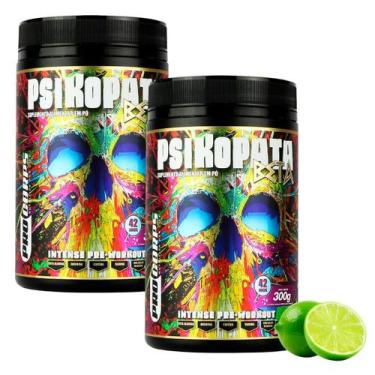 Imagem de Kit 2x PréTreino Psikopata 300g Energia Máxima  Limão - Pro Corps
