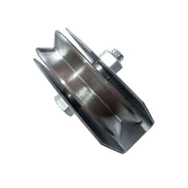 Imagem de Roldana Ferro Maciça 50mm (2) Para Portão - Fabricação Cnc - Ferrosul