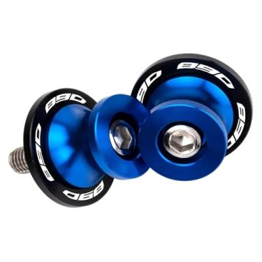 Imagem de Carretéis de braço oscilante para motocicleta M10 Protetores de braço oscilante traseiros acessórios de alumínio CNC compatíveis com 890 SMT 2023-2024 (azul)