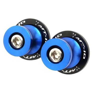Imagem de BYYINGSUS Parafusos de suporte deslizantes de bobinas de braço oscilante de 6 mm acessórios de motocicleta compatíveis com Y&AMAHA MT03 MT09 MT10 MT 03 09 10 Mt03 Mt09 Mt10 (azul Mt10)