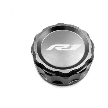 Imagem de Acessórios de motocicleta Tampa do cilindro do reservatório de fluido de freio traseiro compatível com Y&AMAHA YZF R1 R3 R6 R7 YZF-R1 YZF-R6 YZF-R3 YZF-R7 (R1 cinza)