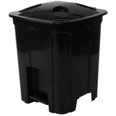 Imagem de Lixeira Com Pedal Eco Nature Preto 15 Litros - Jaguar