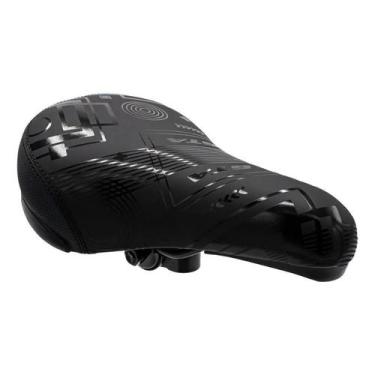 Imagem de Banco Selim Bmx Bicicleta Bike Macio Preto Confortável Gta 23 Cm 15.5 