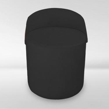 Imagem de Puff Orgânico Redondo com Encosto Luxo Composé material sintético e Su