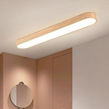 Imagem de Luminária de teto LED retangular de ferro para corredor, painel de iluminação branca quente, luminária de teto moderna, abajur de acrílico branco, lâmpada suspensa, entrada de garagem, varan