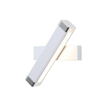 Imagem de Luminária de parede nórdica giratória LED 8 W em alumínio com abajur de acrílico regulável para quarto, sala de estar, banheiro, restaurante e hotel