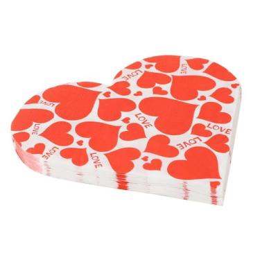 Imagem de Guardanapo De Papel Decorado 33Cm Folha Dupla Prata Festas (Love)