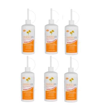Imagem de Oleo De Girassol Cicatrizante Derma ex 200ml Pele - Kit com 6
