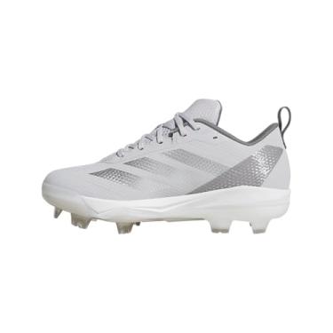 Imagem de adidas Tênis feminino de softbol Adizero Instict 2.0 TPU, Cinza claro/prata metálico/cinza, 35