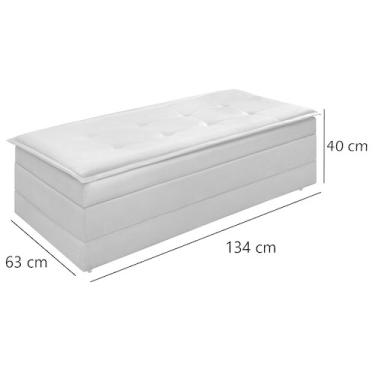 Imagem de puff recamier que vira cama casal estofado para quarto - Mini Me Artig