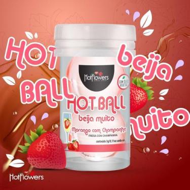 Imagem de Bolinha funcional morango com champanhe - hot flowers