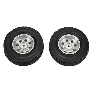 Imagem de Acouto 2 PCS Pneu de Borracha de 85 Mm Com Carro CNC Metal 1/14 RC, Trator, Trailer e Caminhão Basculante Perfeitos - Acessórios Duráveis, à Prova de Choque e Fáceis de Instalar
