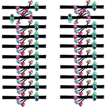 Imagem de MARYLAVENDER Laços de cabelo extra pequenos com flor de laço para mulheres, meninas, crianças, todos os tipos de cabelo, sem costura, pôneis, elásticos para rabos de cavalo, acessórios de cabelo, 20