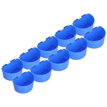 Imagem de Acouto Copos de Alimentação para Pombos Com 10 Unidades - Copos de Prato de Alimentação Pendurados para Pássaros de Plástico Seguros Com Design Semicírculo Fácil Acesso, Pombos Ideais, Papagaios, (S