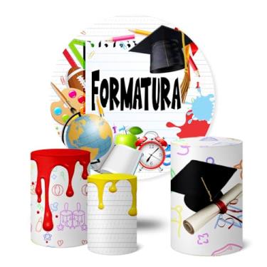 Imagem de Trio Capas Cilindro + Painel Sublimado 1,50m Formatura (K1FOR0012)