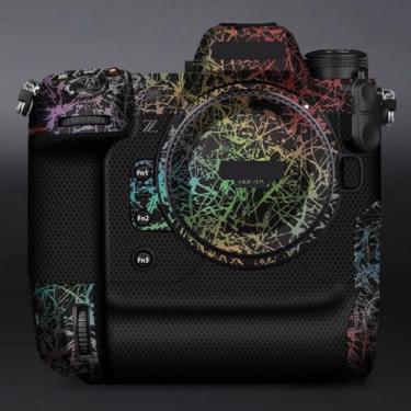 Imagem de Z 9 Adesivo de câmera anti-arranhões revestimento protetor de corpo película protetora capa para Nikon Z9 (Splash Rainbow Black)