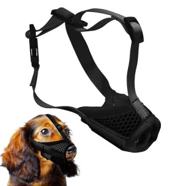 Imagem de Focinheira para cães, focinheira macia PP de tamanho pequeno com design de barra de cabeça estável focinheira anti-latido focinheira para parar de morder mastigar, manter bastante em público presente