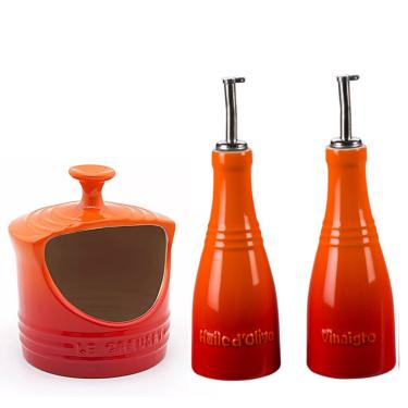 Imagem de CONJUNTO GALHETEIROS E PORTA SAL LE CREUSET