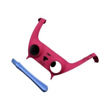 Imagem de Controle PS5 Cromado Fosco Com Faixa Decorativa E Tampa De Controle Co