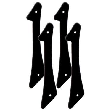 Imagem de Casa número 1, alumínio fundido sob pressão, preto de 10 cm, pacote co