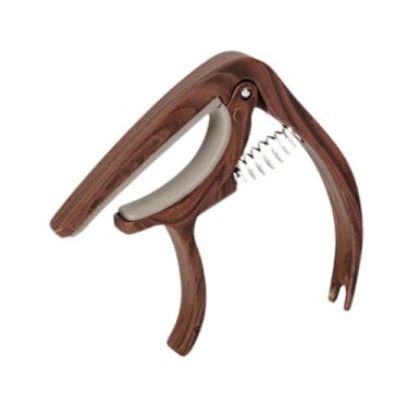 Imagem de Dynwave Clipe de afinador de capotraste para violão acústico, clipe de violão profissional multifuncional de madeira, braçadeira de troca rápida, Grão de Madeira Profundo