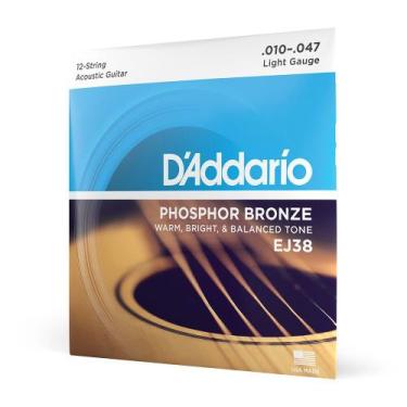 Imagem de Encordoamento Para Violão Aço 12 Cordas .010-.047 D'Addario Phosphor B