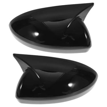 Imagem de Motoforti 1 par de tampa do espelho do lado esquerdo direito ABS de substituição preto brilhante para Nissan Sentra 2020-2025 capa de proteção de espelho de chifre de boi