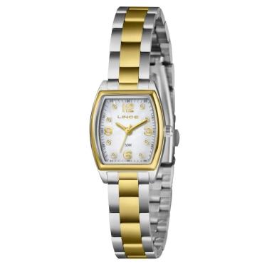 Imagem de Relógio Lince Feminino Ref: Lqth265l22 B2sk Retangular Bicolor