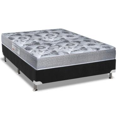 Imagem de Cama Box Viúva: Colchão Anatômico Ortobom D28/Ep Fort Tech Iso 60 + Base Crc Suede Black(128X188)