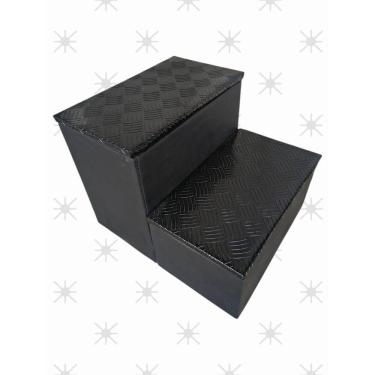 Imagem de Escada Auxiliar 2 Degraus Antiderrapante Beleza - Preta