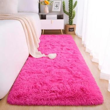 Imagem de Carpete, Tapete Quarto Pequeno, Passadeira 2,00 X 0,60m, Antiderrapantes e Macios(Pink)