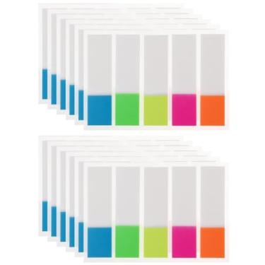 Imagem de 1200 peças de abas adesivas de índice, abas adesivas de livros coloridos para cadernos, abas de página reposicionáveis para notebooks, classificação de arquivos