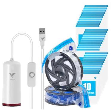 Imagem de Kit de sacos selados a vácuo para filamento 3D Vacbird com bomba USB