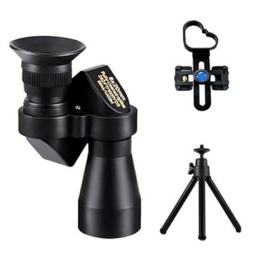 Imagem de Conjunto de 3 peças de lentes monoculares pretas - telescópio de canto 20 x 50 + suporte de telefone + tripé de metal de alta definição para fotografia móvel ao ar livre mini monóculo