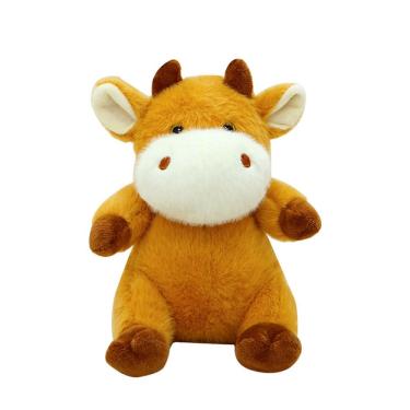 Imagem de Boneca de vaca de pelúcia, desenho animado de boneca macia de 15 cm