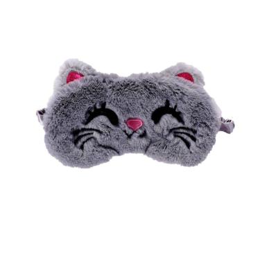 Imagem de Máscara de dormir Cute Cat Face Plush Soft Cartoon Eye Mask