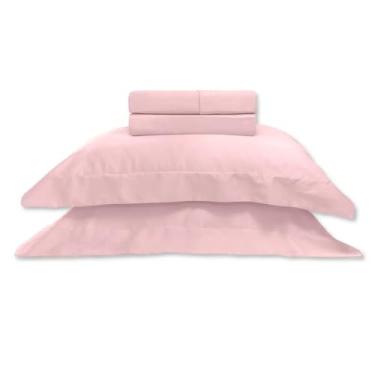 Imagem de Jogo de Cama Buettner Platine 300 Fios - 100% Algodão - Casal - Rosa Pétala