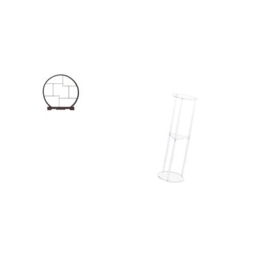 Imagem de Fenteer Suporte de Exposição de Madeira Acrílica para Decoração de Casa E Escritório, Organizador de Presentes, Prateleira Antiga com Fácil Montagem para Pequ