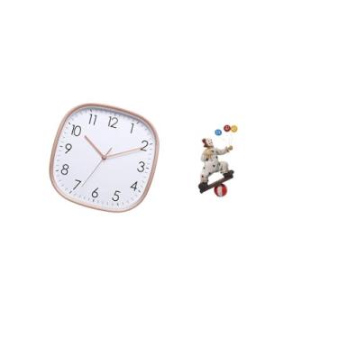 Imagem de Fenteer Coleção de Relógios de Parede Digitais Vintage E Esculturas de Palhaços para Sala de Jantar, Casa, Fazenda, Academia, Mesa, Peça Central, Decoração de