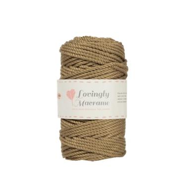 Imagem de Lovingly Macrame Cordão de macramê de poliéster - Cordão de poliéster durável de 4 mm para sacos de crochê, fio de macramê para artesanato, apanhadores de sonhos, decorações boho feitas à mão para