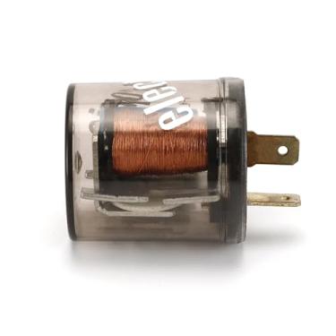 Imagem de Dogary Relé pisca-pisca LED de 1 peça, 12 V 2 pinos à prova d'água metal resposta rápida cilindro de substituição de relé de luz, adequado para a maioria dos caminhões, SUVs e Sedan (preto)