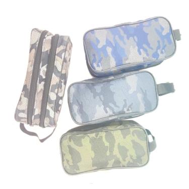 Imagem de Estojo Escolar VMP Poli RF23 – Reforçado com 2 Divisórias, Zíper Reforçado, Alta Capacidade para Material Escolar