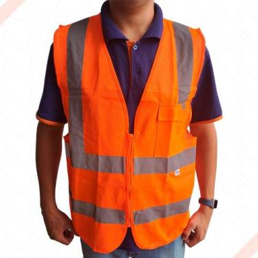 Imagem de Colete Refletivo de Segurança Premium  Jaqueta Sinalização com Bolso  