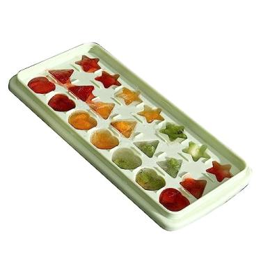 Imagem de Acouto Moldes de Gelo Caseiros Criativos - Bandeja de Gelo de Plástico Em Vários Formatos Fabricação de Sem Esforço, Design Empilhável e Material Seguro de Qualidade Alimentar - Bebidas Geladas