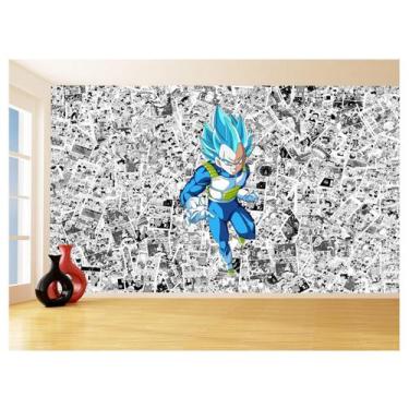 Imagem de Papel De Parede Dragon Ball Vegeta Blue Anime 3,5M Dbz585 - Você Decor