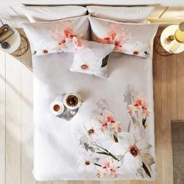 Imagem de Lençol Solteiro Com Elástico Flowers Decor + 1 Fronha - Casa Da Fama, 