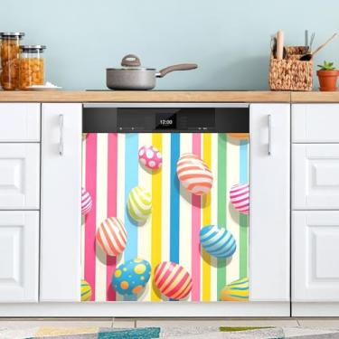 Imagem de ATTX Capa magnética de ovos de páscoa, 58,4 cm C x 66 cm A decoração da capa frontal da máquina de lavar louça, decalques de armário doméstico eletrodomésticos adesivos #51