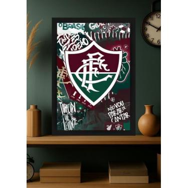 Imagem de Quadro Fluminense com Vidro e Moldura Preta Tam:A4 - Spark Loja