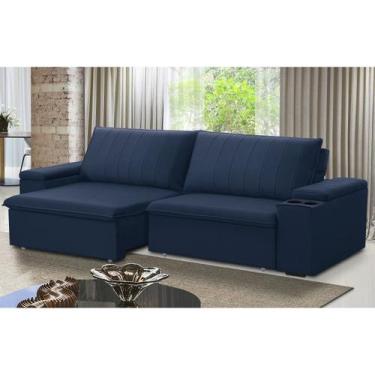 Imagem de Sofá Retrátil e Reclinável 4 Lugares 245cm com Porta Copos Ballarat - 