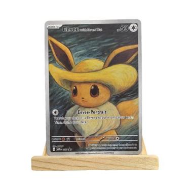 Imagem de Cartas Pokémon Do Museu Van Gogh, Pikachu Raro, Mew, Charizard, Eevee,